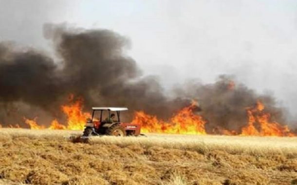 النظام يحرق المحاصيل بريف حمص وخاصة القمح